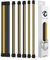 Reaper Cable Sleeved PSU Extension Set - 30cm Power Supply Extensions - 1x 24 Pin/2x 8 Pin/2x 6 Pin/1x 4+4 Pin - Combs (Carbon & Yellow)