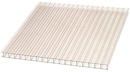 Ironlux - Plancha de Policarbonato Celular Compacto - Placa Transparente 10 mm - Panel Alveolar Multiusos para Tejados e Invernaderos - Medidas: 2000 x 600 mm