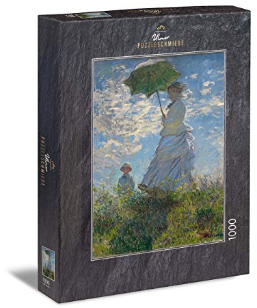 Ulmer Puzzleschmiede - Puzzle Claude Monet, Spaziergang - Gemälde & Kunst als klassisches 1000 Teile Puzzle - Puzzlemotiv des berühmten Claude-Monet-Gemäldes von 1875