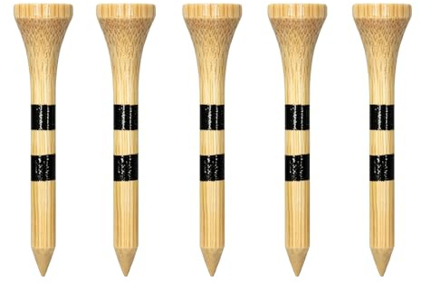 Zivisk Wooden Golf Tees 2-1/8 inch 100 Count, 2.25 Short Golf Wood Bamboo Tees(Natural Color,54mm)