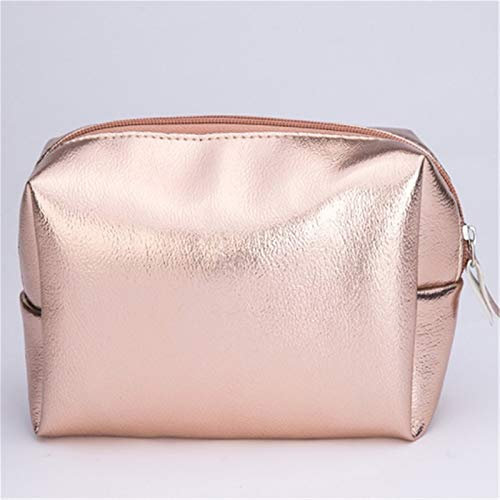 Trousse de Maquillage de Voyage Mode Femmes Sac à cosmétiques Rose Gold Maquillage Sac Zipper Maquillage Sac à Main Organisateur Stockage Étuis Pochettes Boîte de beauté (Color : Pink)