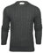 Xact Men's Crew Neck Cable Knit Jumper (Dark Charcoal Marl) L