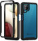 seacosmo Samsung A12 Hülle, Stoßfest Cover A12 360 Grad vollschutz Handyhülle Rugged Schutzhülle A12 / M12 mit eingebautem Displayschutz, Schwarz