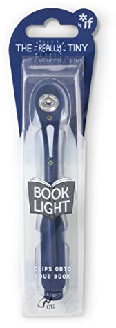 IF Really Tiny Book Light (Navy) – Compact Reading Lights for Books in Bed – Flexible Book Light Clip On – A Great Book Lamp with Batteries Included