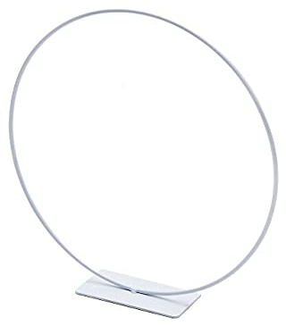 NaDeco Metallring Gold mit Fuß, wählbar in den Größen 25, 30 und 40cm Dekoring auf Fuß Drahtring zum Basteln Metallring für Wickeltechnik Hoops Trockenblumen Ring Metalldrahtring, Größe:Ø 25 cm