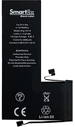 Smartex® Black Label Akku Batterie kompatibel mit iPhone 11 Pro - 3046 mAh | 2 Jahre Garantie