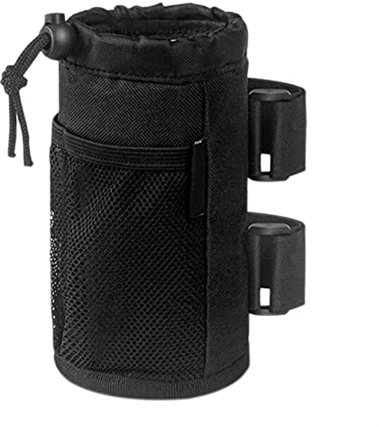 YZ-LIANG Titulaire de la Tasse à vélos Pas de vis à vélo Guidon de Bicyclette Kayak Porte-Bouteille Vélo Porte-Bouteille de Boisson Porte-Boissons Poches de Support Réglable (Color : Black)