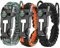 Überlebensarmband | Survival Armband Survival Kit Outdoor Armband | Schnalle, Kompass, Feuerstein, Rettungsmesser, Rettungsschwimmerpfeife 5 in 1 Paracord Survival Armband (3 Stück)