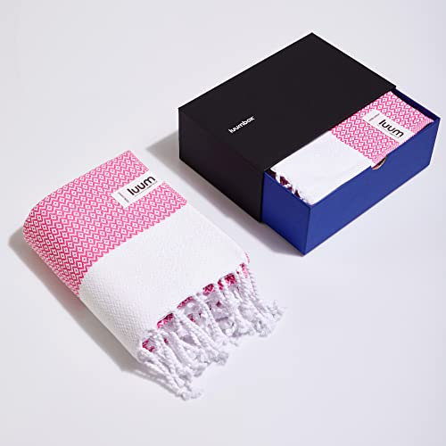 Luum® Hamamtuch Damen Herren Strandtuch Frauen Männer Saunahandtuch Handtuch Yogatuch Duschtuch Strandhandtuch Saunatuch Badetuch Reisehandtuch Pestemal Turkish Towels in Geschenkbox