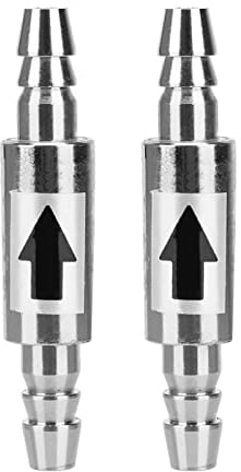 DONGKER 2 PCS CO2 1 Way Check Valves,CO2 Stainless Steel Non-Return Check Valve for CO2 Line 4/6mm Tubing Regulator Diffuser Aquarium CO2 Systems