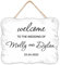 NABRAND Cartello in legno con scritta Welcome to the wedding of wood, personalizzabile, decorazione da parete in legno, per cucina, ufficio, 20,3 x 25,4 cm