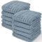 Comfy Cubs Babywaschlappen, Babyhandtücher aus Musselin-Baumwolle, große 25,4 x 25,4 cm große Waschlappen, weich auf empfindlicher Haut für Jungen und Mädchen (Pazifikblau, 10 Stück)