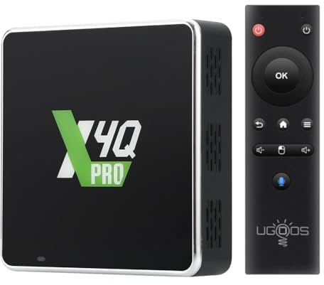 UGOOS X4Q Pro Android 11 Amlogic S905X4 TV Box 4GB RAM 32GB ROM 2.4G/5G Dual WiFi BT5.1 USB 3.0 Ethernet 1000M Supporta AV1 4K HDR TV decoder