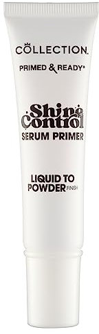 Collection Cosmetics Primed and Ready Shine Control Serum Primer, Mattifying Facial Primer, Transparent, 20ml