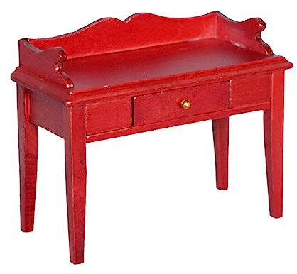 TOYANDONA Puppenhaus-Schreibtisch Büro-Schreibtisch-Dekorationen Puppenhaus-Möbel -Dekorationen Für Zuhause Vintage-Feen-Tisch Holz-Feen-Schreibtisch Holzmöbel Miniatur-Modell