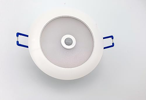 HUBER LED Downlight [6W 900lm] mit PIR Bewegungsmelder | Unterputz Bewegungsmelder, Einbaustrahler für innen und außen mit Bewegungsmelder, IP54
