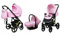 BabyLux® Bambini Passeggino Completo Set 3 in 1 - UZO - incl. Navicella, Canna, Seggiolino Auto - Carrozzina Neonati Sistema Combinato - con Borsa fasciatoio, Copertura antipioggia ecc.