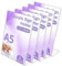 Sagreeny 5 Stück Acryl Tischaufsteller A5 Aufsteller, A5 Acrylplakat Menü Rack, Transparenter Kunststoff Display Rack Tischständer Restaurant Hotel Dokument Büro Speicher (A5-L 5Pack)