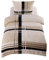 one-home Winter Bettwäsche gestreift grafisch modern Teddy Plüsch Cashmere Touch Nicki Coral Fleece Flauschig Kuschelig Warm Weich, Größe: 155x220 cm, Farbe: beige Natur