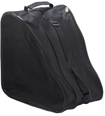Baoblaze Rollschuhtasche, Rollerskates Bag mit Verstellbarem Schultergurt, Schlittschuhe Transporttasche, Schlittschuhe Aufbewahrungstasche, Eislauf Inliner Tasche für Kinder Erwachsene, Schwarz