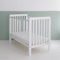 Woodies - Classic Cot - Babybett - 120 x 60 cm - Rustikal, Vintage, Retrostil - höhenverstellbares Gitterbett - mit Lattenrost und herausnehmbaren Sprossen - Kiefernholz - Natürlich - Weiß