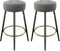 Hawthyhome Barhocker 2er Set Barstool, Hocker für Kücheninsel, Rund Barstuhl, 77cm Sitzhöhe, Schminkhocker Modern Hocker aus Samt für Kücheninsel, Küche, Hausbar Grau
