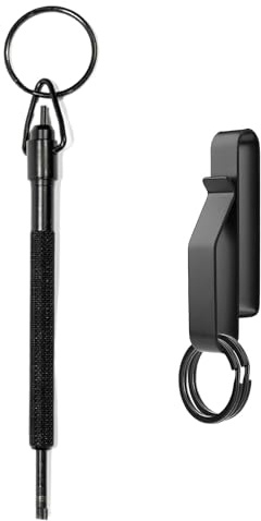 Tactical Tools Llave Grilletes Policiales de 13cm con Llavero Táctico Universal, Llave Esposas policiales.