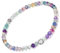 EUMENIDES Bracelet en pierre précieuse de diamant naturel, bracelet en pierre naturelle de 4 mm pour femme, 5 mm, argent 925, cordon élastique, 4.0 Millimeter, Pierre Argent Pierre Argenté diamant,