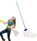 Clean No Trace Mop - Mopa Blanca estándar sin Rastro - de Microfibra para Limpieza de Suelos, fregona húmeda para Taller, Restaurante, Hotel, hogar, fábrica