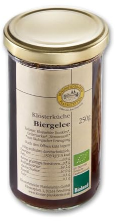 Benediktinerabtei Plankstetten | Plankstettener Biergelee aus dunklem Klosterbier und Zitronensaft | Bio | 250g