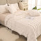 ZHANGXIAOMIN Bubble Decke Weiß Kuscheldecke Flauschig Fellimitat Flauschige Fluffy Blanket für Bett Sofa Casual (Beige Weiß, 35 * 35 Kissenbezug)