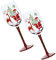 COLLBATH Calici Natalizi 4 Pz Bicchiere Di Vino Di Natale Bicchieri Eleganti Bicchieri Natalizi Bicchieri Da Vino a Stelo Lungo Bicchieri Da Vino Con Stelo Natalizio Bicchieri Di Di Natale Bomboniere