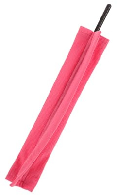 Flötenreinigungstuch 34,5cm, mit Reinigungsstab für Schüler | 1 Stück-pack, Rosa Ausführung, Präzise Genähte Kanten, Fusselfrei, für Schulen und Tägliche Reinigung
