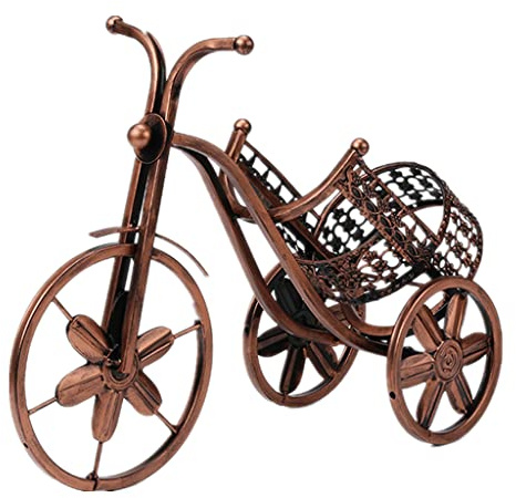 LLINthy 3-wheeled Car Shape Wine Rack Wine Bottle Holder Metal Iron For Countertop Desktop Display Single Bottle Holder For Cabinet Stackable