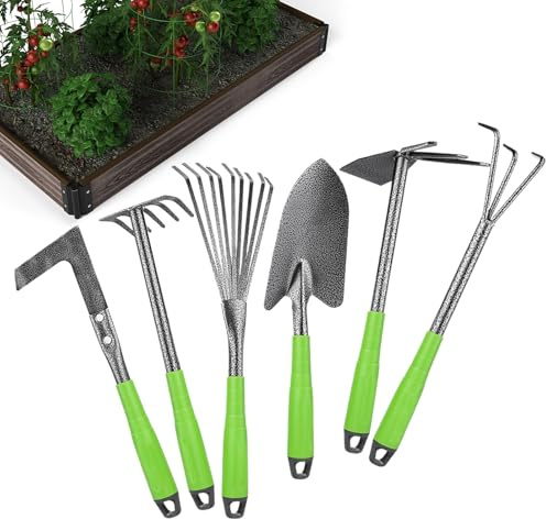 Gartenwerkzeug Set 6 Teile Ergonomisch Hochwertige Aluminiumlegierung