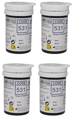 100 TIRAS DE PRUEBA CODE 531/631- SOLO COMPATIBLE CON INKO TECH - Medidor (1 unidad) - MARCA ESPAÑOLA