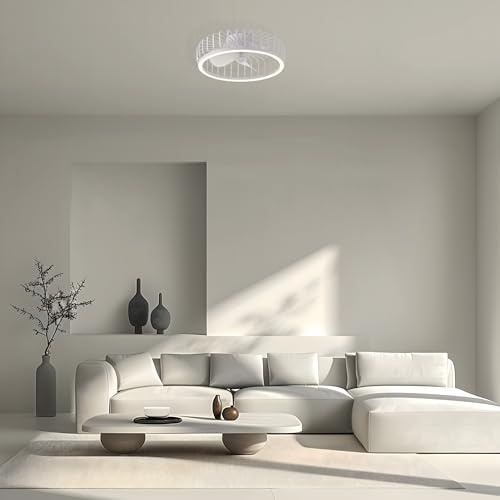 Lightbox LED Deckenleuchte mit Ventilator, 4200 lm, dimmbar, CCT | LED Deckenleuchte mit Ventilator, 4200 lm, dimmbar, CCT 2700-6500K, Ø 48 cm, inkl. Fernbedienung, Vorwärts-/Rückwärtslauf,