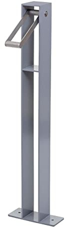 PROREGAL Fahrradbügel | HxBxT 96x24x10cm | Fahrradständer Anlehnbügel | Grau | verzinkter Stahl Outdoor-pulverbeschichtet