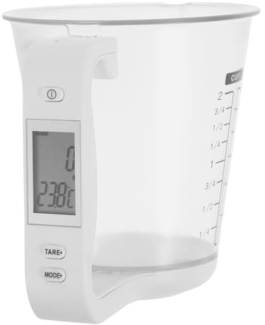 SHINEOFI Jarra Medidora Digital con Pantalla Lcd para Cocina, Medición Precisa y Portátil, Material Pp y Abs, Adecuado para Cocinar en Casa