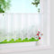 Yujiao Mao 1er Pack halbtransparent Lasercut Blumen-Motiv Scheibengardine Weiß HxB 45x90cm