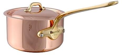 Mauviel 6720.19 M'Heritage M'150B Casserole Cuivre avec Couvercle Inox