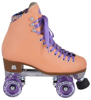 Moxi Skates - Strandhäschen - Modische Damen Rollschuhe | Pfirsich-Decke | Größe 4