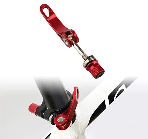 Fahrradsattelstütze aus Legierung, Schnellspannstift, Fahrradsattelklemme, Schnellspanner, Sattelstütze, Schnellspanner (rot)