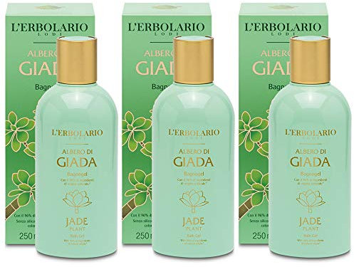 L' Erbolario - 3 x Bagnoschiuma Albero di GIADA da 250 ml + in OMAGGIO Tisana del Benessere Tisaniamo