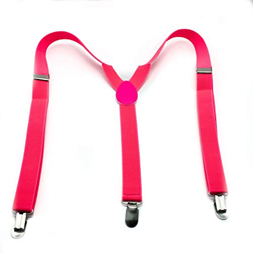 The Glowhouse Herren Neon Hosenträger Gürtel, Rose, Einheitsgröße