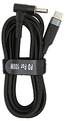 Fdit Cable de carga tipo C macho a CC de 4,0 x 1,35 mm, USB C a conector CC de 100 W,resistente al desgaste, cable de alimentación para ordenador portátil para Home Office(JD0611 (0,5 metros))