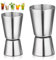 Abeillo Lot de 2 Gobelets Doseurs d'alcool en Acier Inoxydable, Gobelets Doseurs de Cocktail Double Face 25/50 ml et 15/30 ml, Tasses à mesurer pour l'alcool pour Barista de Fête