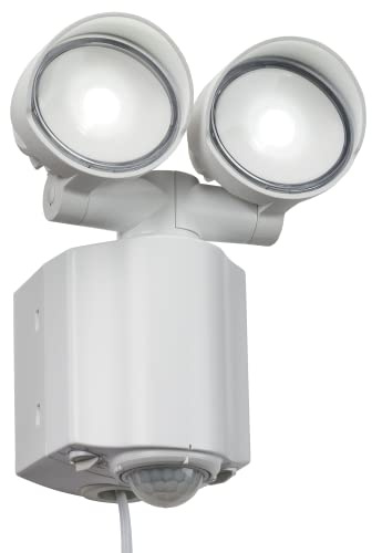 Knightbridge 230V IP55 Twin Spot LED Security Light - White