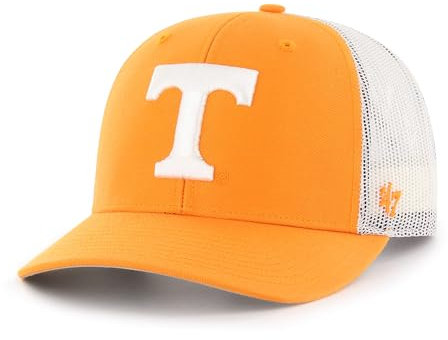 47 NCAA Herren Trucker Snapback verstellbare Mütze (Tennessee Volunteers - Vibrant Orange)