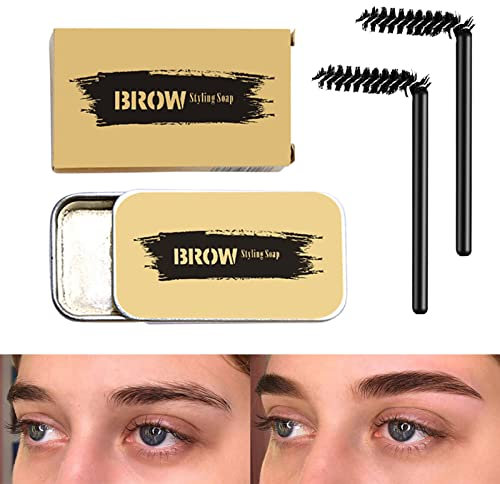3D Augenbrauen Make-up Gel,Augenbrauen Seife,Augenbrauen Styling Seife,Seife Brauen Kit,Eyebrow Shaping Soap,Brow Shaping Soap,Augenbrauenseife Browly Eyebrow Soap Kit,2 PCS